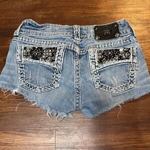 Short Miss Me Taille 25 Bleu Clair - Neuf Avec étiquette, Style Décontracté Avec Poches